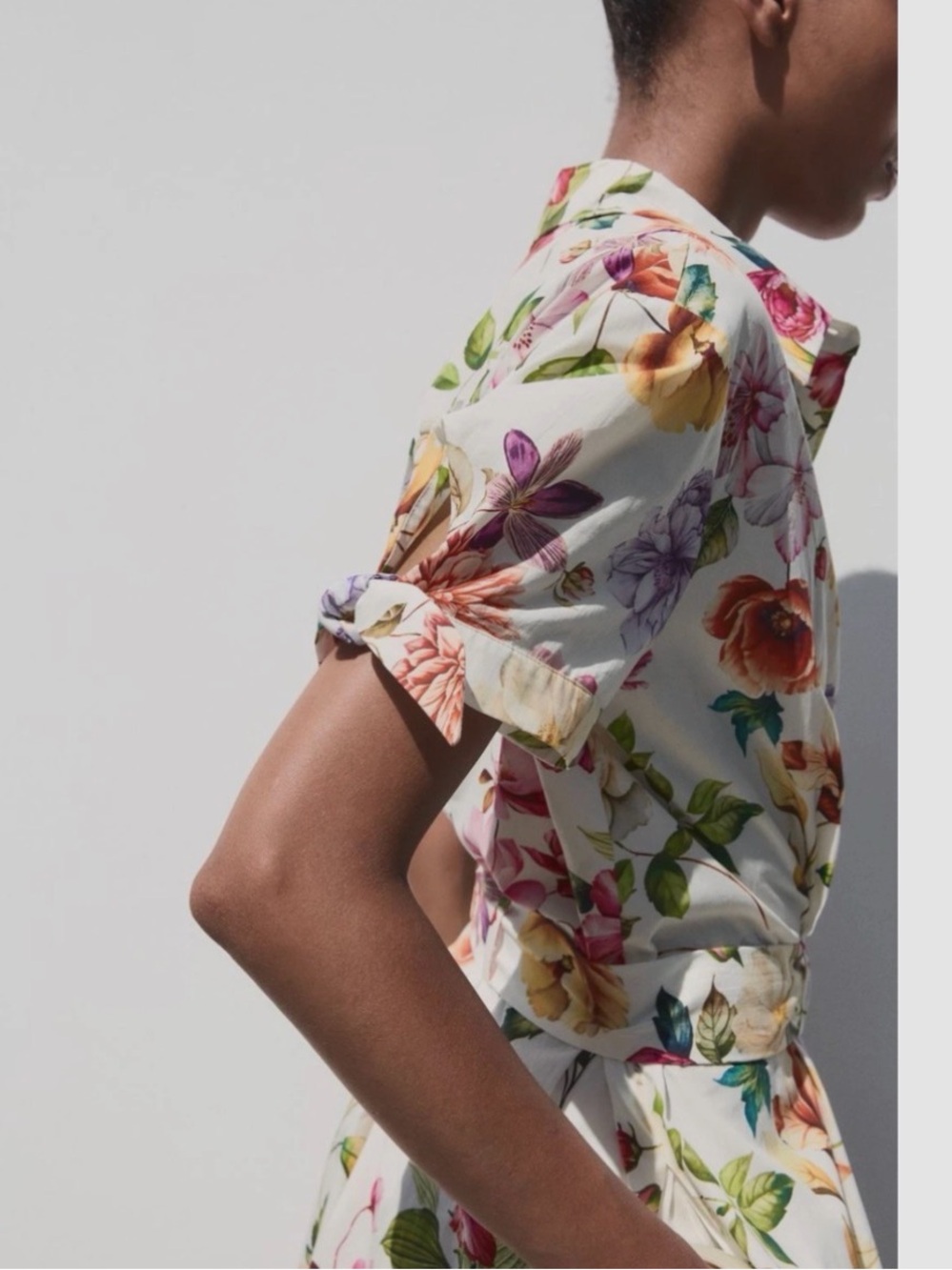 Zara PRINTED POPLIN Size Small 
100% cotton MIDI DRESS - Picture 3 of 7